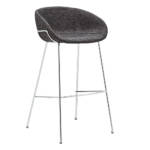 Eurostyle Zach Barstool grey upholstered barstool