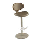 Elite Modern Vera Barstool Metal upholstered barstools with backs and swivel.