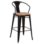 New Pacific Direct Metropolis Black Bar Stool