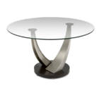 Elite Modern Tangent Dining Table Round glass dining table