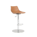 Modern brown leather barstool